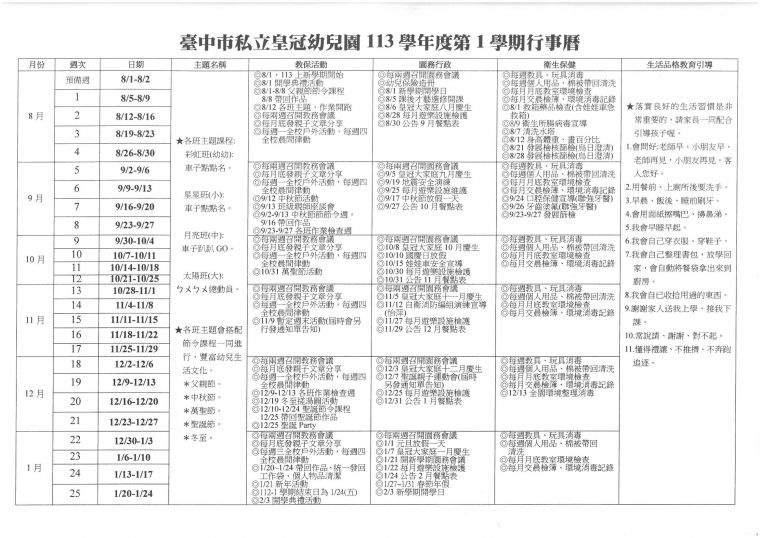 113學年度第一學期